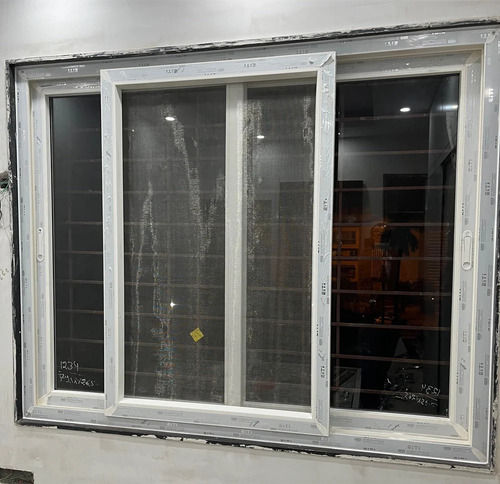 Polished Finish Weather Proof Crack Resistant 2 Track Upvc Sliding Windows For Residential Building