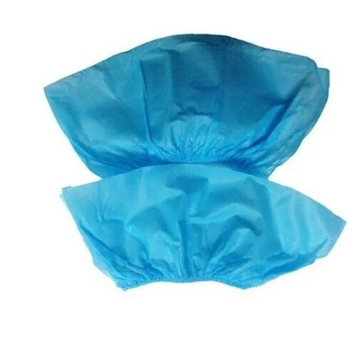 Blue Color Disposable Plain Pattern Rubber Shoe Cover