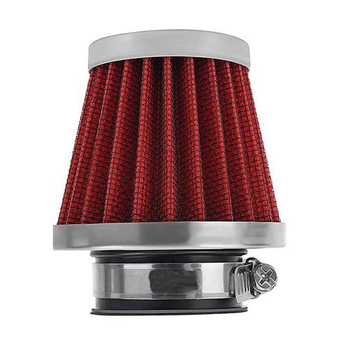 Premium Bike Air Filter - Color: Mehroon And Silver