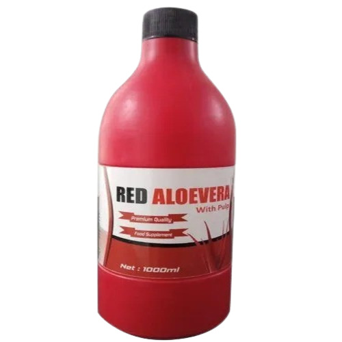 Red Aloe Vera Juice - 1000 Ml Bottle | Non Imported, 12 Months Shelf Life, Ideal for All