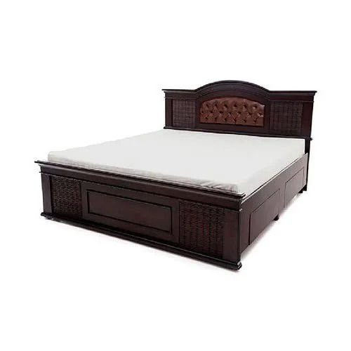 Teak Wood Designer Double Bed