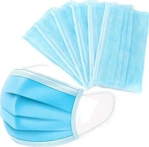 Blue Non-Woven 3 Ply Surgical Face Mask For Medical Purpose