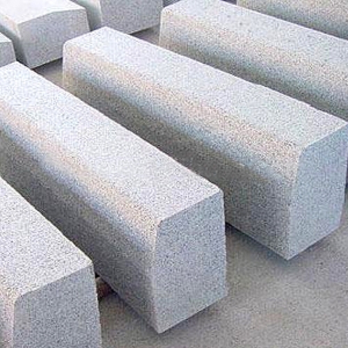 Kerb Stones - A Grade Solid Surface, Rectangular Grey Block | Eco-Friendly, Weather Resistant, Long Life, Polished Finish, Slip and Crack Resistant