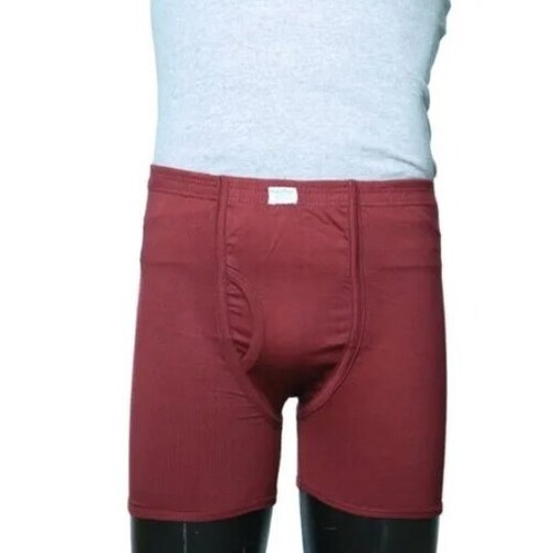 Mens Briefs - Cotton Fabric, Size 85-95 cm, Maroon Color, Plain Pattern | Handwash Care, Suitable for All Men