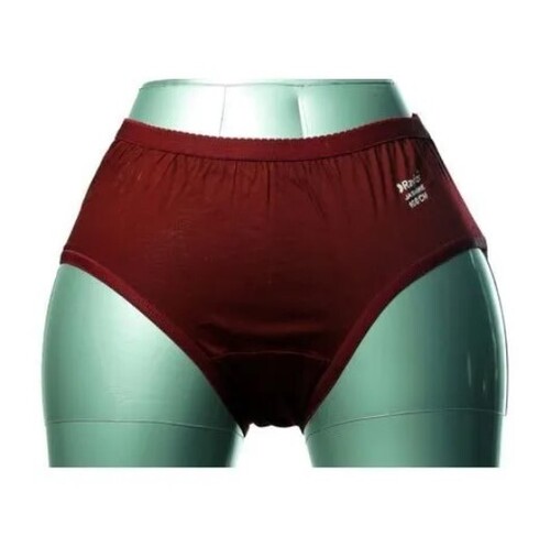 Women Cotton Panties - Cotton Fabric, All Sizes, Maroon Color, Plain Pattern | Handwash Care for Effortless Maintenance