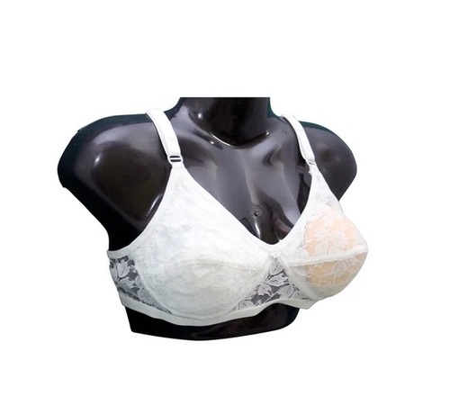 34B Ladies Bra - Cotton Size 34B White | Lightweight Breathable Soft Comfort Regular Fit 3/4th Coverage Fade & Wrinkle Resistant