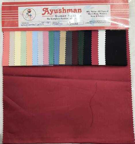 60*60 Compact Satin Shirting Fabric - 2.600 Kg 58 In Width | Smooth Texture Durable Versatile For Elegant Formal Wear Easy Care