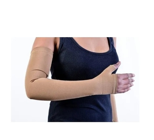 Daily Wear Regular Fit Breathable Plain Synthetic Stretchable Arm Sleeve for Unisex
