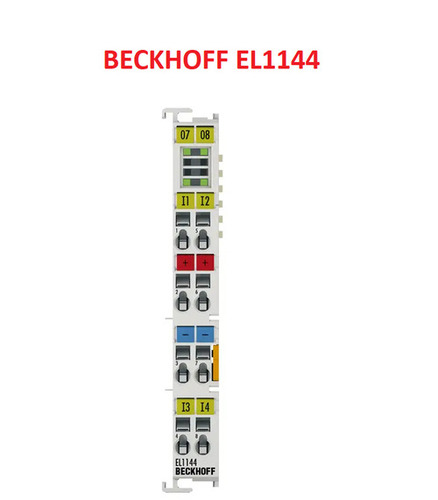 BECKHOFF EL1144 EtherCAT Terminal - 4-Channel Digital Input, 12 V DC, 68x12x100 mm | Ideal for Automation Systems, 1-Year Warranty, LED Signal Indication