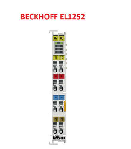 BECKHOFF EL1252 EtherCAT Terminal - 68x12x100 mm, 2-Channel Digital Input, 24 V DC, 1 ns Timestamp, 1-Year Warranty, New