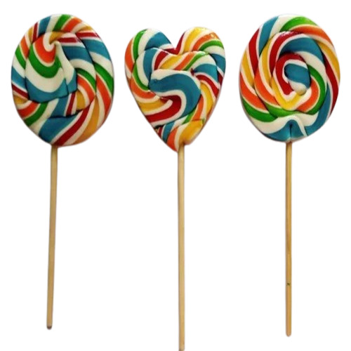 Big Size Candy Lollipop - 60 Pieces, Strawberry Flavor, Round and Heart Shape, Multicolor, Solid Candy with 6 Months Shelf Life