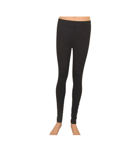 Black Churidar Leggings - Slim Fit, Ankle-Length | Lycra Material, Elastic Band Closure, Anti Wrinkle, Quick Dry, Breathable
