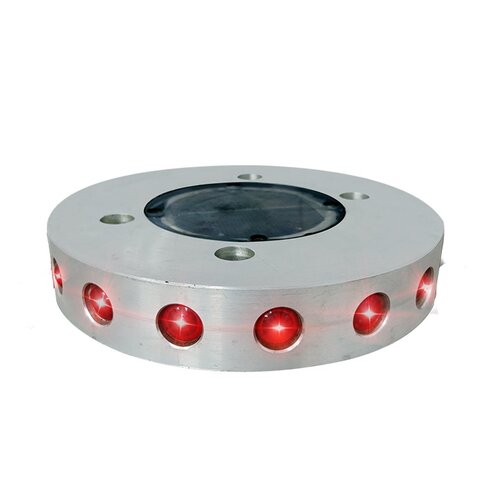 Brts Route Area Solar Bollard Light - Aluminum Alloy Steel, 230x50mm, Red | 1-Year Warranty Per Piece, 3kg Weight, 360-Degree LED Visibility