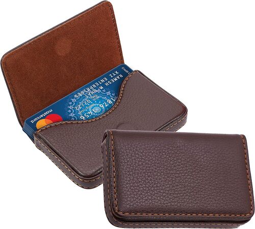 Card Holder - Leather, Rectangular, Sizes: 10x8inch, 2x4inch, 3x2inch, 4x3inch, 4x6inch | Good Condition, Plain Design, Optimum Quality