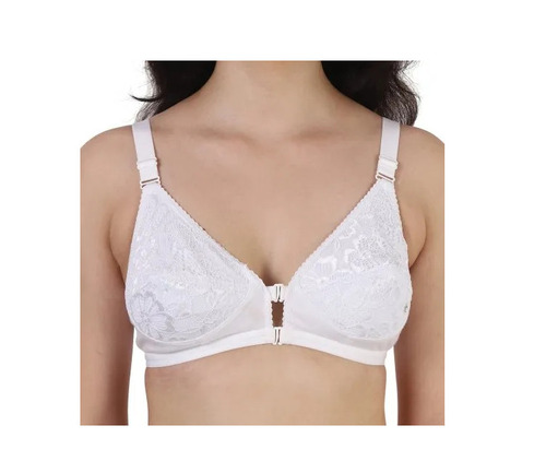 Daily Wear Skin-Friendly Regular Fit Plain Cotton Ladies Non-Padded Front Open Bra