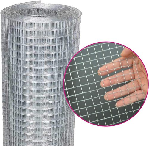 Galvanized Iron Wire Mesh - Standard Size, Silver Color | Corrosion, Rust, and Water Resistant, Easy to Install, Heavy-Duty, High Strength, Hot Rolled Technique, Plain Pattern