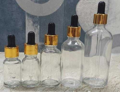 Glass Bottles - Glass, Multi-Size, Transparent | Durable, Round Shape, Narrow Flip Top Lid, Pull-Ring Sealing, Inside Engraving, Screen Printing