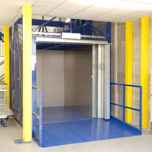Goods Elevators - Polished Iron And Steel, High-Speed, Automatic Rectangular Design | High Efficiency, Noise-Free Operation, Anti-Stall Timer Protection, Easy To Operate, Wall Mounted System
