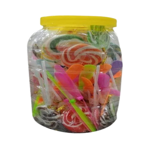 Jalebi Candy Lollipop - 30 Pieces Mango Flavor, Round Shape, Multi-Color in Plastic Jar | 6 Months Shelf Life, Solid Form