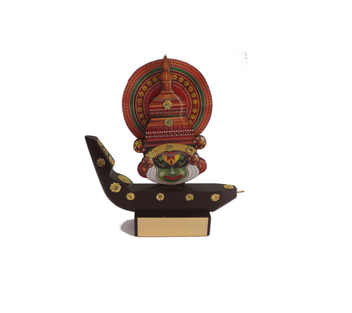Kathakali Wooden Boat Miniature Memento