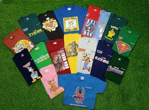 Kids Printed T-Shirts - Cotton Blend Various Colors | Wrinkle Free Fade Resistant Perfect for Gifting