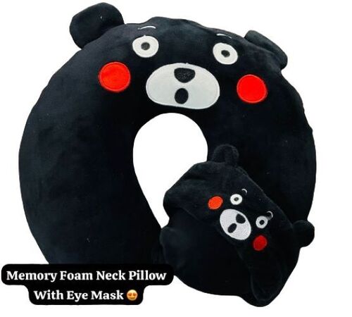 Light Weight Memory Foam Neck Pillow With Eye Mask