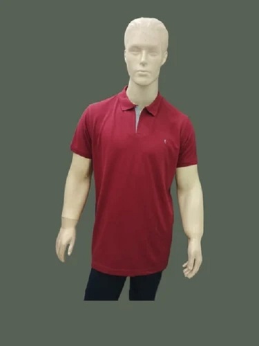 Matty T Shirt For Gents - Cotton Blend, Polo Collar, Short Sleeves, Plain Pattern | Totally Hygienic, Excellent Finish, No Color Fade