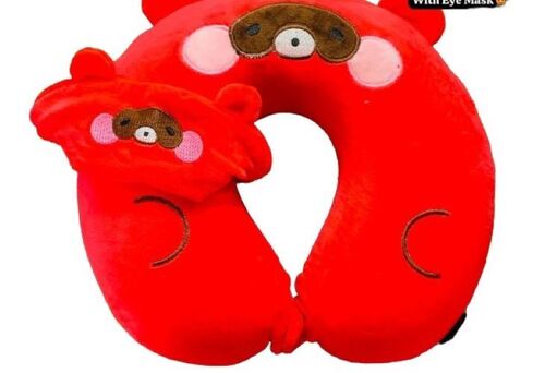 Memory Foam Neck Pillow With Eye Mask