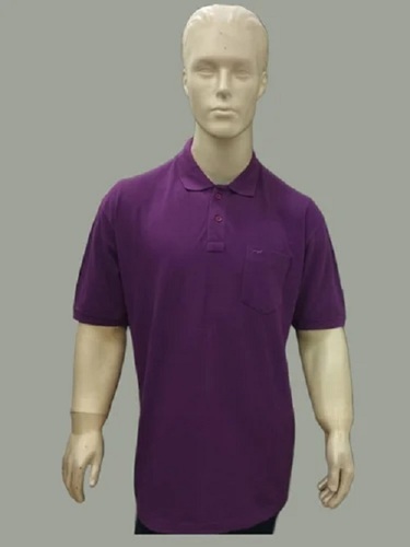 Mens Matty T Shirt - Comfortable Cotton Blend, Adult Size | Trendy Plain Design with Polo Collar and Neat Short Sleeve Stitching