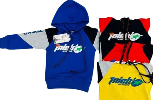 Multi Color Kids Printed Hooded T Shirt - Cotton Blend, Size M/S/XL/XXL/XXS/XXXL, Multi Color, Full Sleeves | Breathable, No Fade, Unisex, Abstract Print