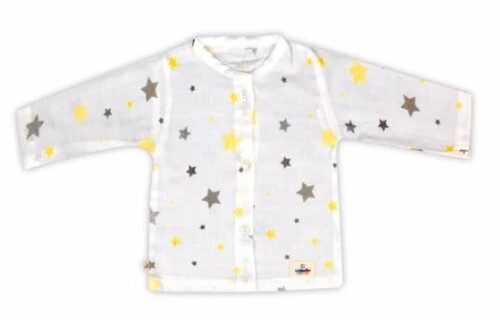 White Color Printed Pattern Muslin Full Sleeves New Baby Jhabla Dress