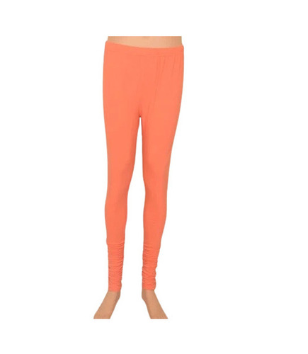 Churidar Leggings - Slim Fit, Ankle-Length | Orange Lycra, Washable & Breathable for Daily Wear