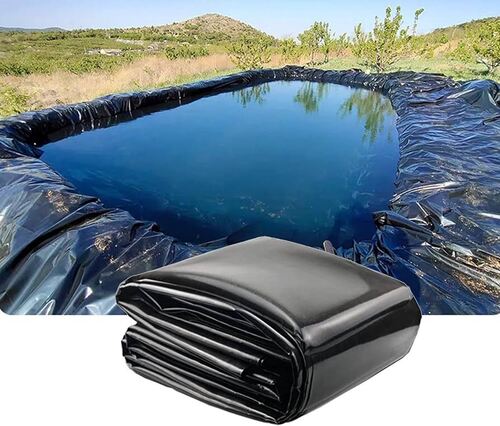 Pond Liner - HDPE Woven Material, Black Color | Long-Term Durability, UV and Ozone Resistance, Tear and Puncture Obstruction