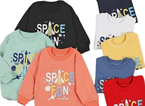 Printed Kids T-Shirts - Cotton Lycra, Sizes S-XXXL | Multi-Color, Full Sleeves, Trendy Design for Girls