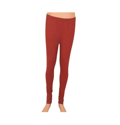 Churidar Leggings - Lycra Customized Waist Size Ankle-Length Red Color | Slim Fit Anti-Wrinkle Quick Dry Normal Wash Tear and Shrink Resistance
