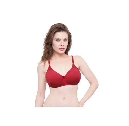 Red Padded Bra - Regular Fit Full Coverage Design | Lightweight Breathable Skin-Friendly Fade and Wrinkle Resistant