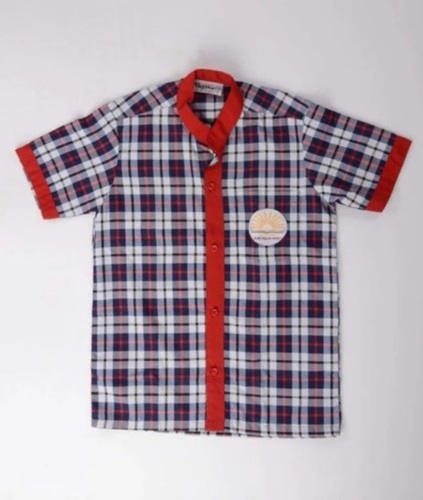 School Uniform Shirt - Cotton Fabric, Medium Size, Classic White Color, Ideal for Boys