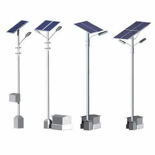 Solar LED Street Light - Aluminum, Standard Size, Silver Color | High Efficiency, Shock and Water Resistant, Easy to Install, Automatic Switch