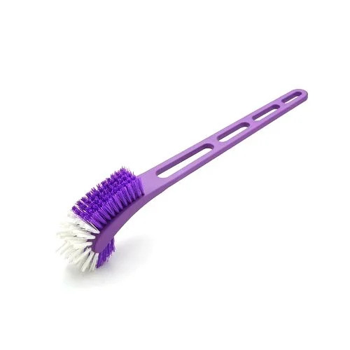 Toilet Bowl Brush - Plastic, Standard Size, Purple | Lightweight, Water Resistant, Soft Bristle, Easy to Clean, Manually Operated, Portable