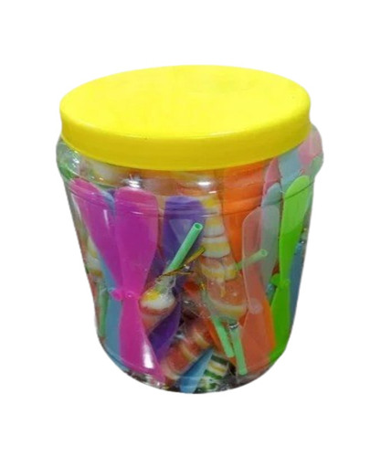 Toy Lollipop - 30 Pieces, Round Shape, Orange Flavor, Multi-Color, Packaged in Plastic Jar - Shelf Life: 6 Months