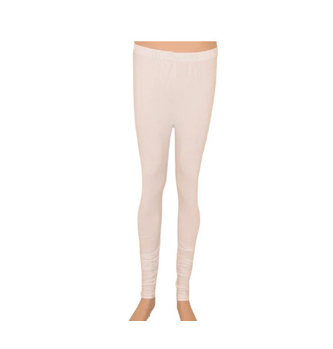 White Churidar Leggings - Slim Fit, Ankle-Length | Washable, Breathable, Quick Dry, Shrink and Tear Resistance