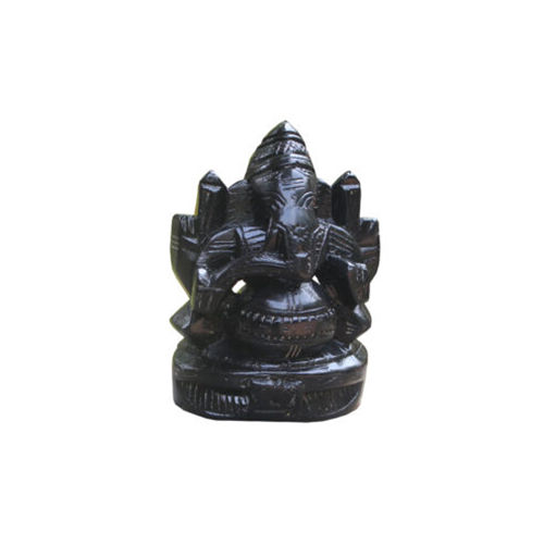 Natural Kerala Black Stone Ganesh Ganapati Statue