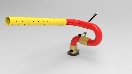 Water Foam Monitor - MS and SS Construction, Standard Size | Durable Red and Yellow Design, Efficient Fire Fighting Application, Smooth Functioning, Quality Assured, Cost-Effective Solution