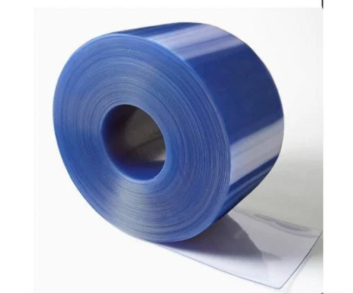 Water Proof And Premium Design PVC Roll - 50mm x 3 Inch, Transparent | Blue, Ageing Resistant, Oil Proof, Smooth Surface, Weather Proof