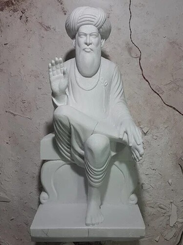 White Marble Moorti Maharaj Sevaram Statue