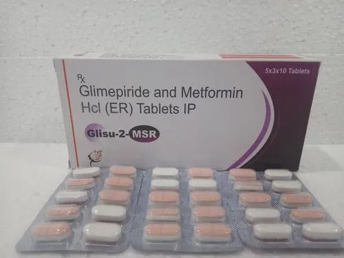 Glimepiride 2 Mg + Metformin 500 Mg Tablets