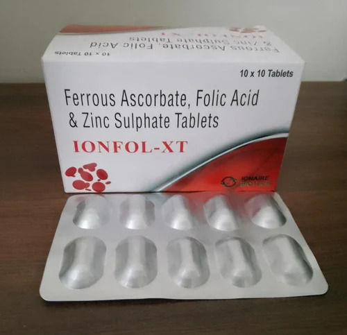 Ionfol-XT Ferrous Ascorbate Folic Acid Zinc Sulphate Tablets