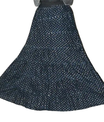 Blue Color Prnted Pattern Casual Wear Ladies Cotton Skirt