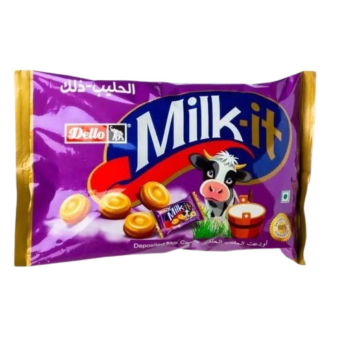 Milk Candy - 650 to 765g Filled Center Packet, 166 to 170 Solid Pieces | 12 Month Shelf Life, Delicious Milk Flavor