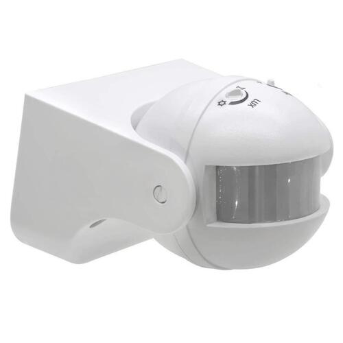 White PIR Motion Sensor - Durable, New Condition | Energy Saving, 220 Volt, Long Lasting Performance